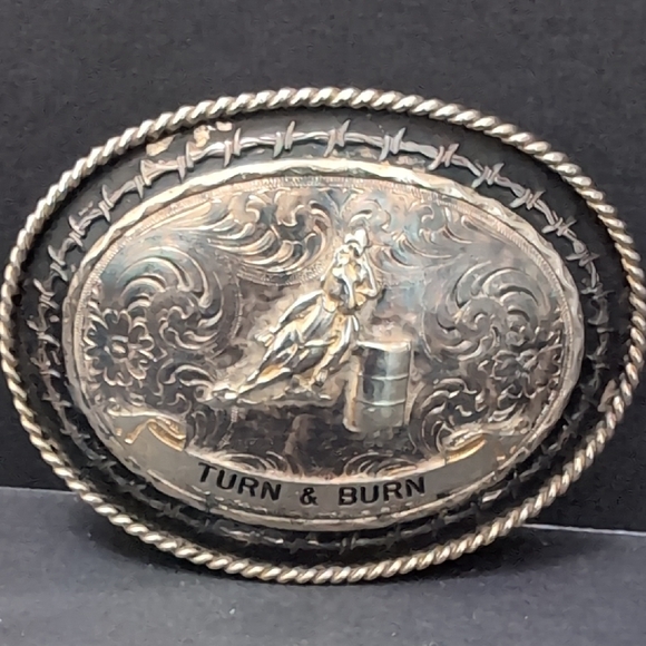 Montana Silversmiths Accessories - Montana Silversmith Columbus Mont. Turn & Burn Western Numbered Belt Buckle